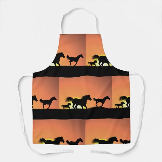 野生の馬 エプロン (正面)