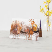 野生の馬 カード (黄色い花)