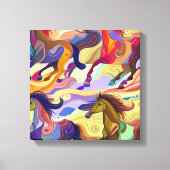 野生の馬 キャンバスプリント (正面)