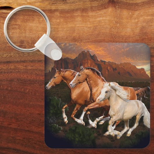 野生の馬 キーホルダー (正面)