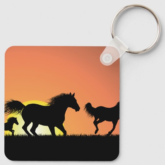 野生の馬 キーホルダー (裏面)
