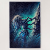 野生の馬、ギャロピングの馬、威厳のある動物。 ジグソーパズル (縦)