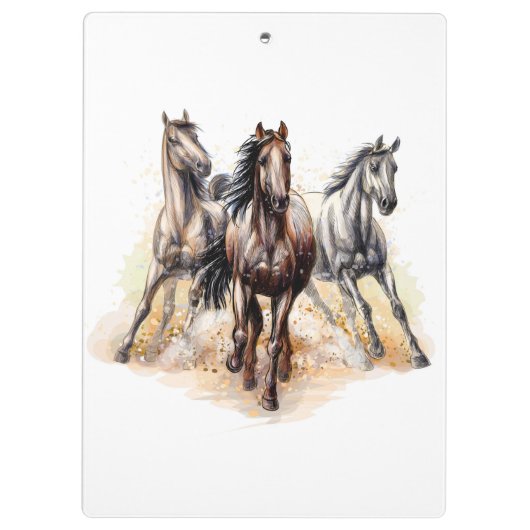 野生の馬 クリップボード (裏面)