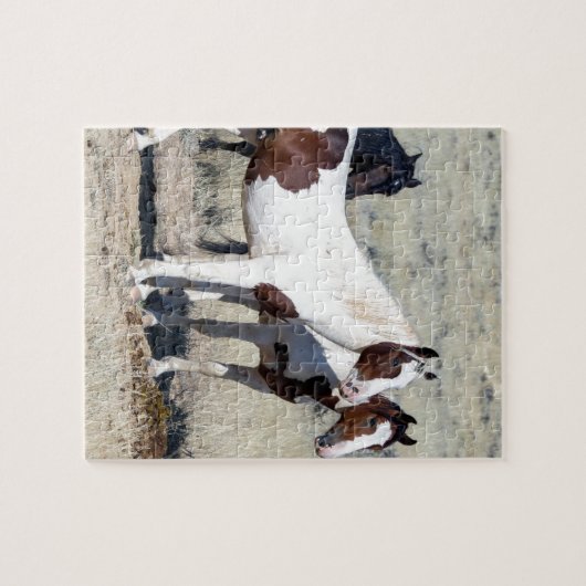 野生の馬 ジグソーパズル (横)