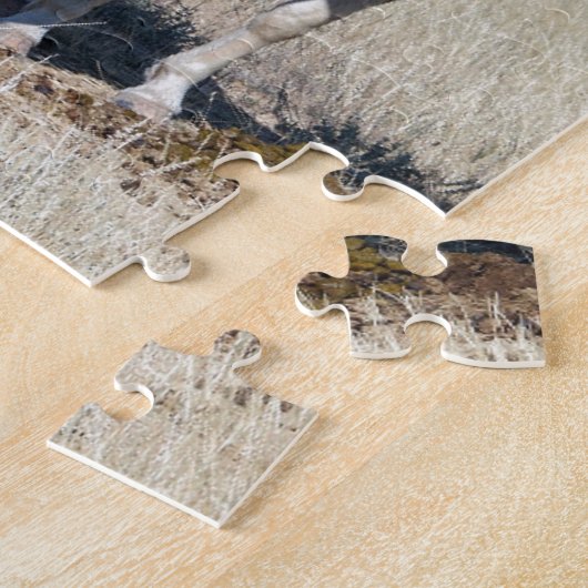 野生の馬 ジグソーパズル (側面)