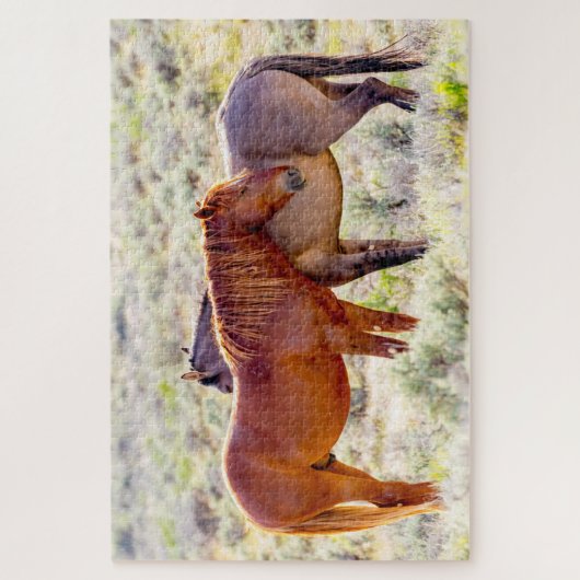 野生の馬 ジグソーパズル (縦)