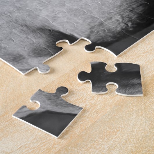 野生の馬。 ジグソーパズル (側面)