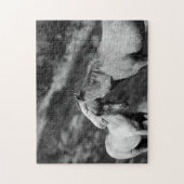 野生の馬。 ジグソーパズル (縦)