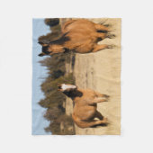 野生の馬、スティーンズマウンテン フリースブランケット (正面)
