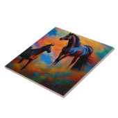 野生の馬 タイル (側面)