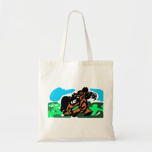 野生の馬 トートバッグ (正面)