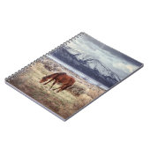 野生の馬：ネバダの冬の風景。 ノートブック (左側)