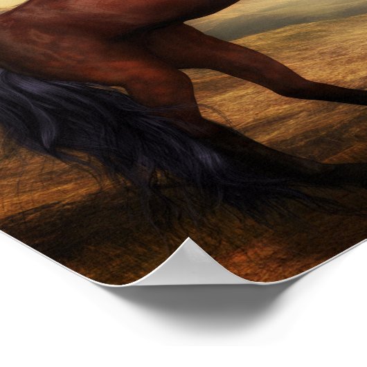 野生の馬 ポスター (角)