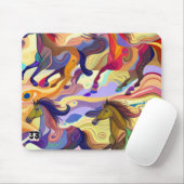 野生の馬 マウスパッド (マウス)