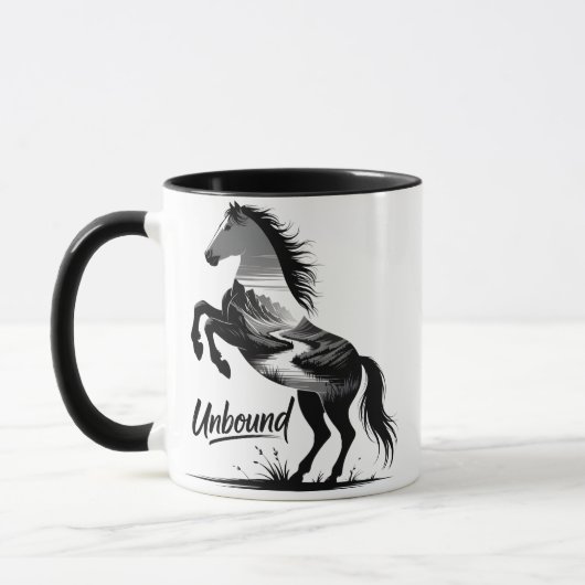 野生の馬 マグカップ (左)