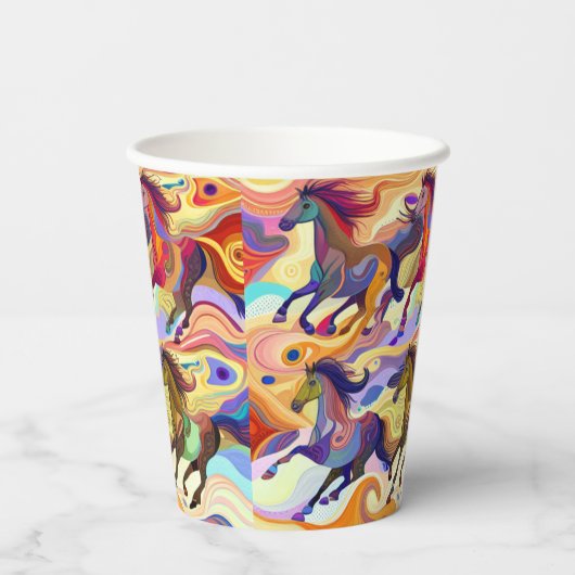 野生の馬 紙コップ (裏面)