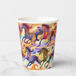 野生の馬 紙コップ