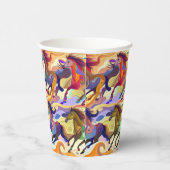 野生の馬 紙コップ (右)