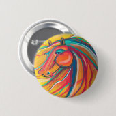 野生の馬 缶バッジ (正面&裏面)