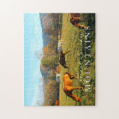 野生の馬- Cadesの入江-はパズルをもてあそびます ジグソーパズル (縦)