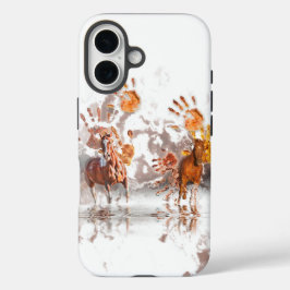 野生の馬 iPhone 16ケース