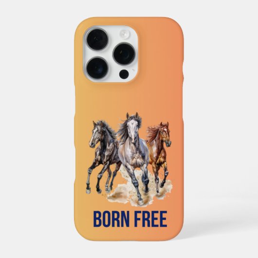 野生の馬 iPhoneケース (裏面)