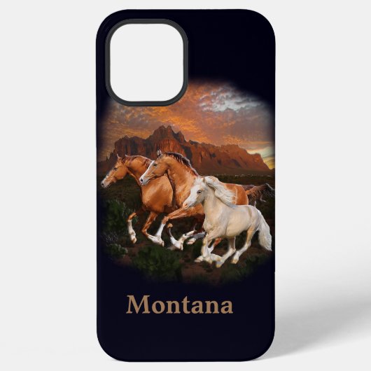 野生の馬 iPhoneケース (裏面)