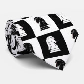 野生の騎士チェス盤の黒い及び夜会服 ネクタイ (ロール)