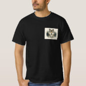 野生の魂の狼 水彩 森 アート Tシャツ (正面)