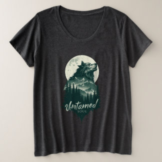 野生の魂 プラスサイズTシャツ