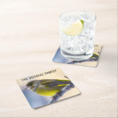 野生の鳥を閉じる スクエアペーパーコースター (インサイチュ)