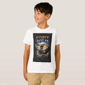野生の鷲の精神Tシャツ - 手付かずの自由 Tシャツ (正面フル)