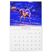 野生の鹿のアートカレンダー カレンダー (1月 2026)