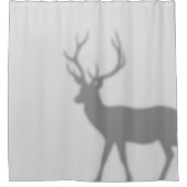 野生の鹿のシルエット シャワーカーテン (正面)