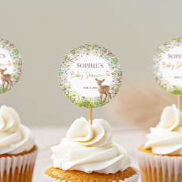 野生の鹿の赤素朴ちゃんシャワー ラウンドシール