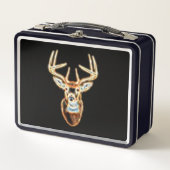 野生の鹿の頭のエネルギー精神 メタルランチボックス (正面)