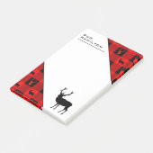 野生の鹿またはスタグバッファローランバージャックプレイド ポストイット (アングル)