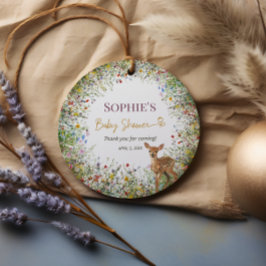 野生の鹿素朴赤ちゃんシャワー フェイバータグ