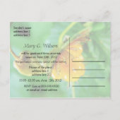 野生の黄色いベリーの卒業発表 案内ポストカード (裏面)