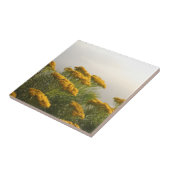 野生の黄色い花南アフリカ霧の天気 タイル (側面)