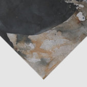 野生の黒い馬のデコページ 薄葉紙 (詳細)