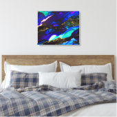 野生の黒と紫のアルコールイン絵画ズ キャンバスプリント (インサイチュ (寝室))