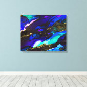 野生の黒と紫のアルコールイン絵画ズ キャンバスプリント (インサイチュ (ウッドフロア))