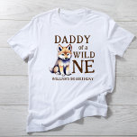野生の1つのウッドランズのオオカミの誕生日の家族のパパ Tシャツ<br><div class="desc">野生の1のパパかわいい狼の子野生の1つの森の誕生日パーティーシャツファミリーTシャツフォトショパーソナライズされたートフォトプロップ</div>