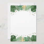 野生の1つのサファリの金ゴールドの男の子動物の誕生会 招待状 (裏面)