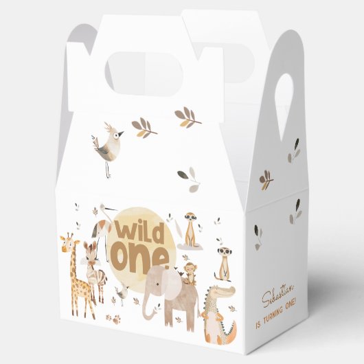 野生の1つのサファリ動物の最初の子供の誕生日 フェイバーボックス (オープン)