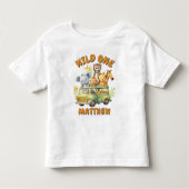 野生の1つのサファリ動物の男の子の誕生日 トドラーTシャツ (正面)