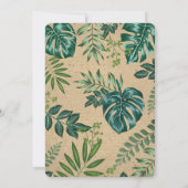 野生の1つのジャングルサファリ動物の誕生会 招待状 (裏面)