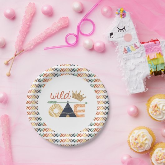 野生の1つのテーマはアステカな種族のパーティーのプレートをめっきします ペーパープレート (パーティー)