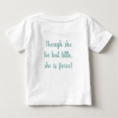 野生の1つの女の子のBohoのワイシャツの最初誕生日 ベビーTシャツ (裏面)